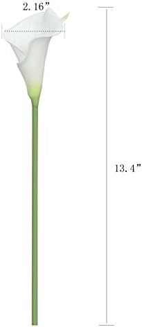 Duovlo 20pcs White Calla Lily Artificial Flower Bouquet