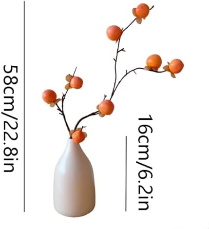 PEKJI Foam Artificial Fruit Flowers with Ceramic Vase Decor Centerpieces