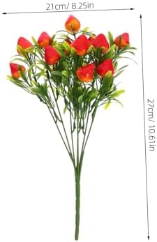 Generic Artificial Strawberry Flower Stem Decor