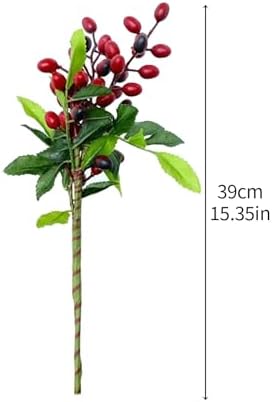 MISNODE 4PCS Artificial Olive Branches with Fruits 1