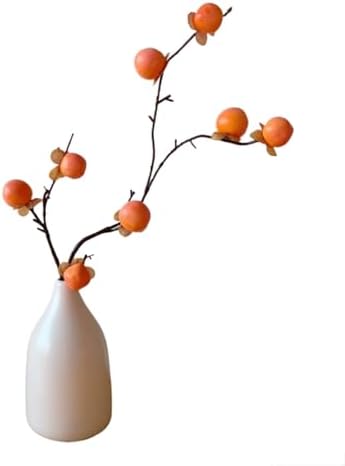 PEKJI Foam Artificial Fruit Flowers with Ceramic Vase Decor Centerpieces