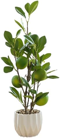 Lemon Tree Bonsai Artificial Plant Potted Decor