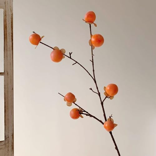 PEKJI Foam Artificial Fruit Flowers with Ceramic Vase Decor Centerpieces