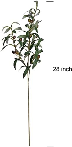 SHACOS 4 Pack Artificial Olive Branches 28 Inch
