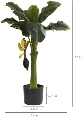Nearly Natural 3ft Banana Artificial Tree Green