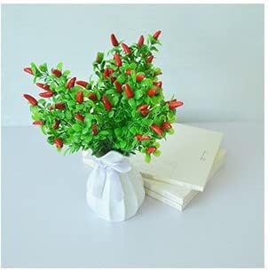 6pcs Artificial Red Pepper Bouquet for Home Party Decor