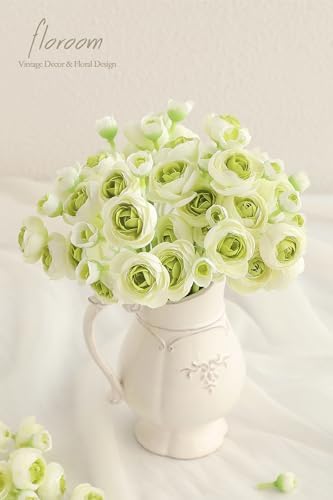 Floroom Mini Ranunculus Artificial Flowers 18 Pcs