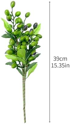 Belupai 4Pcs Artificial Olive Branches with Fruits