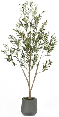 VIVATREES 5FT Artificial Olive Tree with Planter