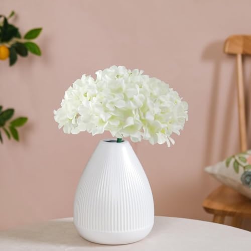 White Hydrangea Artificial Flowers Bulk 30 Pcs