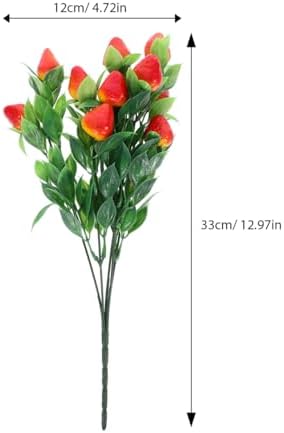 MAGICLULU 2pcs Artificial Strawberry Bouquets for Home Decor