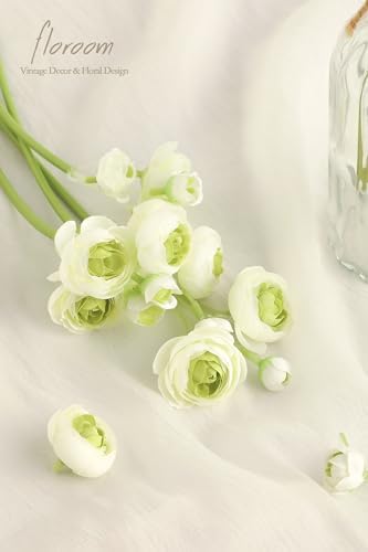Floroom Mini Ranunculus Artificial Flowers 18 Pcs