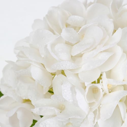 Nubry 2244In White Hydrangea Artificial Flowers 4Pcs