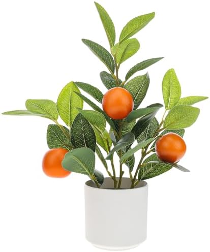 Woration Artificial Orange Tree 145 Inch Bonsai Pot