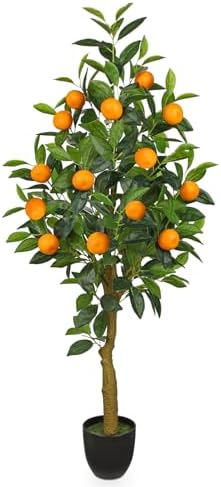 4ft Artificial Orange Tree with 14 Realistic Fruits