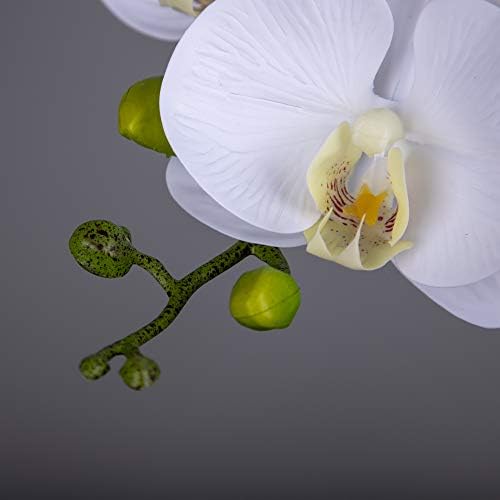 Fnize Artificial Orchid Real Touch 38 Inches 2pcs White