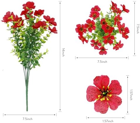 12 Bundle Artificial Daisy Flowers for Outdoor Decoration