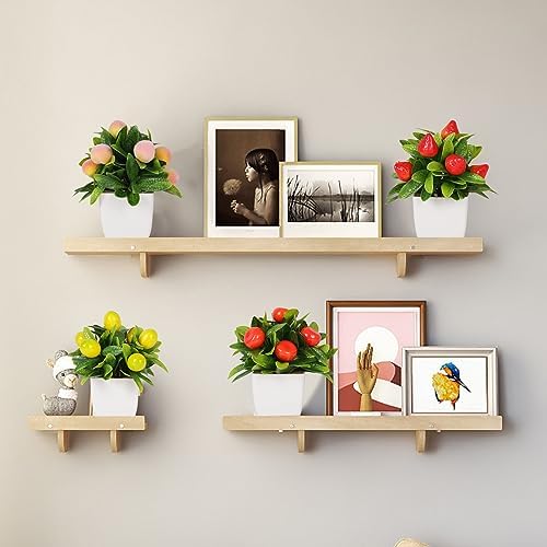 4pcs Mini Artificial Fruit Potted Plants for Home Decor