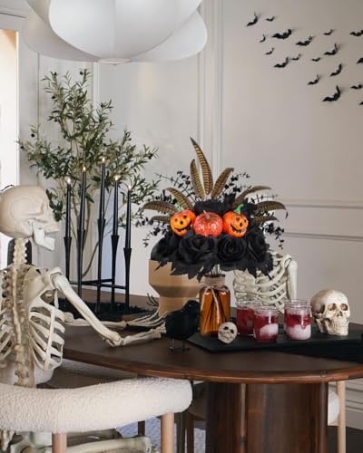Halloween Artificial Flower Arrangements with Vase