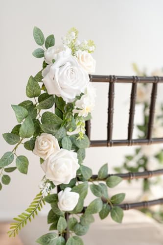 Lings Moment 10pcs Wedding Chair Decorations Aisle Floral Swag