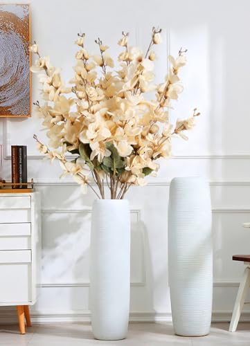 6PCS Champagne Delphinium Artificial Flowers for Wedding Decor
