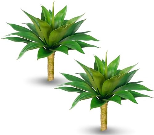 Artificial Agave Plants 2Pack 28 Inch UV Resistant