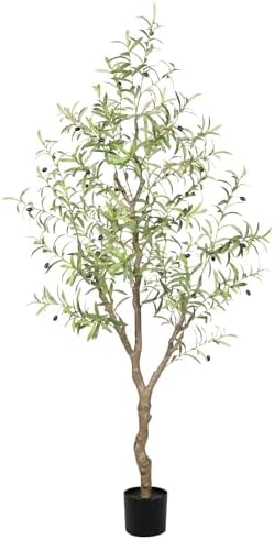 LYERSE Olive Tree 6ft Artificial Indoor Decor