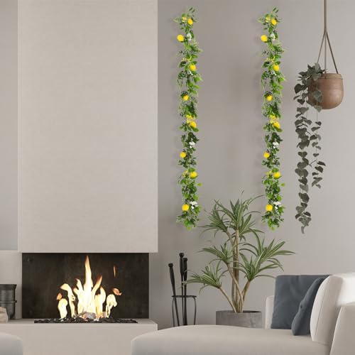 Firlar 2 Pcs Artificial Lemon Garland Vines 787 Inch
