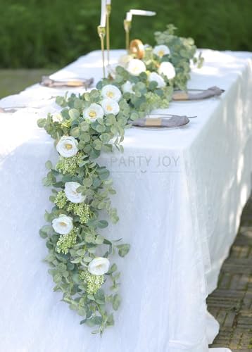 Party Joy 656ft Eucalyptus Garland with Flowers