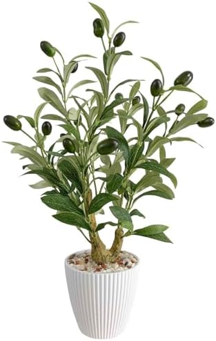 Realistic 18 Tall Artificial Olive Tree with Fruits