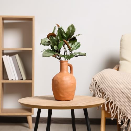 2 Pcs Magnolia Artificial Leaves Branches with Fruit 32 Inch 3D Real Touch