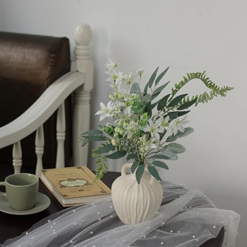 FOTEEWL 70 Pcs Artificial Greenery Stems Box Set for Wedding and DIY