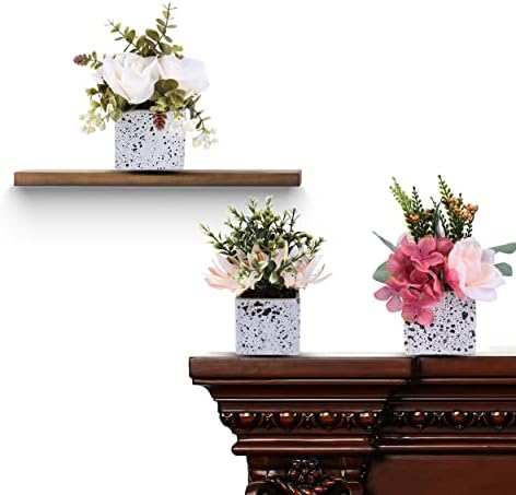 Jusdreen Artificial Flower Peony Eucalyptus Leaf Ceramic Pot Decor