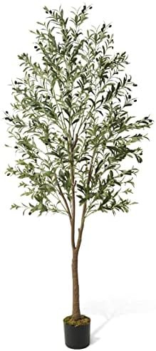 CAPHAUS 7 Feet Artificial Olive Tree with Pot