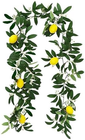 6 Ft Artificial Lemon Garland for Home Decor