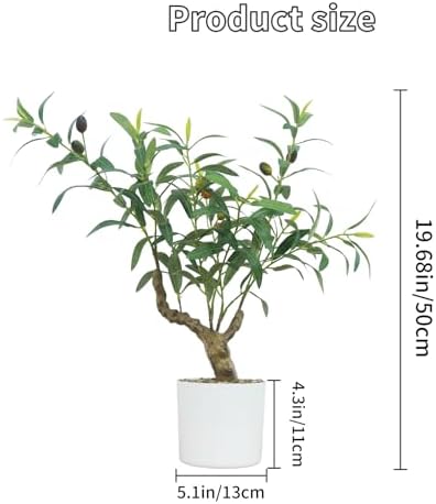 Small Artificial Olive Tree 20 Inch Table Top Decor