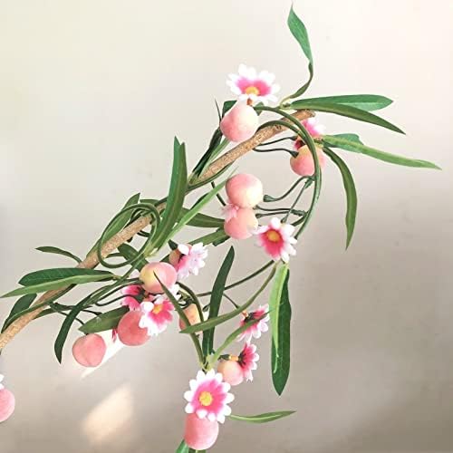 Artificial Peach Hanging Vine Garland for Home Decor
