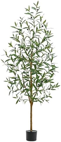 Artificial Olive Trees 6 FT Black Planter