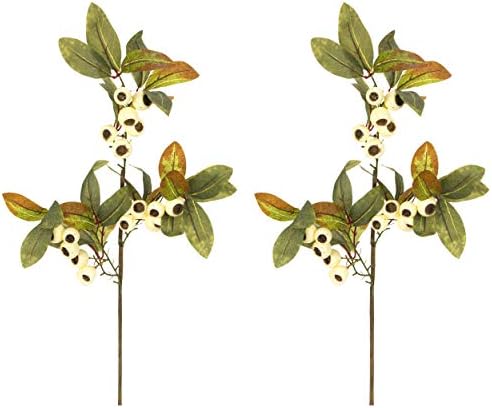 Admired By Nature Artificial Autumn Flowers 29 Inch Faux Loquat Set of 2
