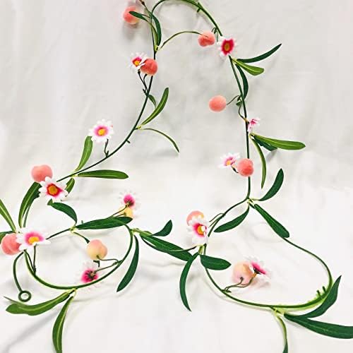 Artificial Peach Hanging Vine Garland for Home Decor