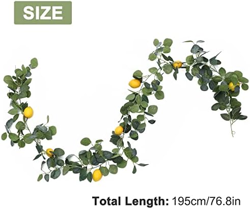 FQQWEE 2Pcs Artificial Lemon Garland for Home Wedding Decor