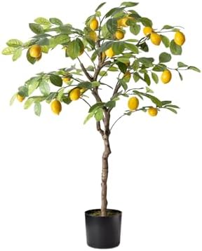 Realistic 4FT Artificial Lemon Tree with Pot