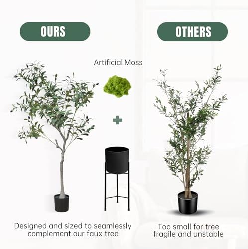 URALFA 5FT Artificial Olive Tree with Planter