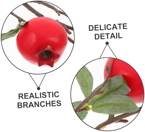 Fake Pomegranate Branches for Vase Artificial Plant Decor