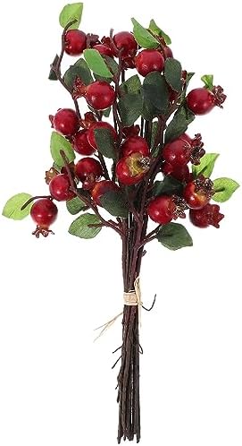 HEALLILY Group of 5 Artificial Pomegranate Berries Floral Decor