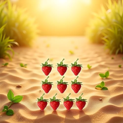 10 Pcs Realistic Plastic Artificial Strawberries Decoration