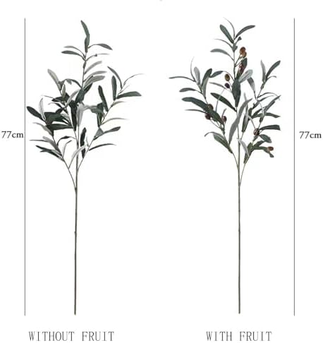 3 Pcs Faux Olive Branch Stems for Vases Decor