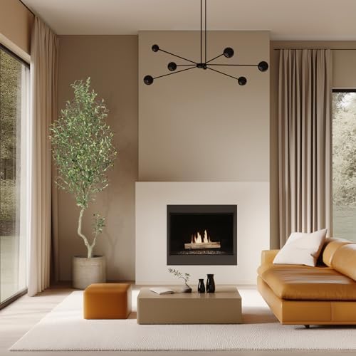 GarveeHome Faux Olive Tree 7ft Artificial Silk Plants with White Planter