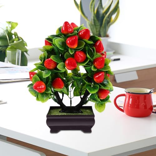 Abaodam Artificial Strawberry Tree Potted Plant