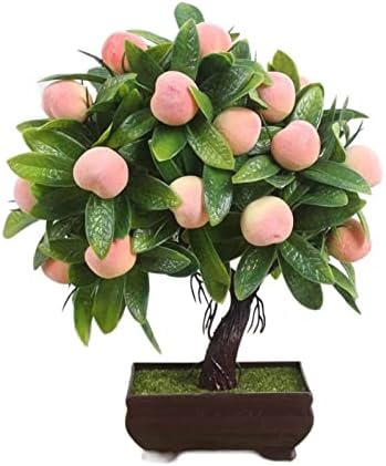 Artificial Bonsai Orange Peach Tree Potted for Home